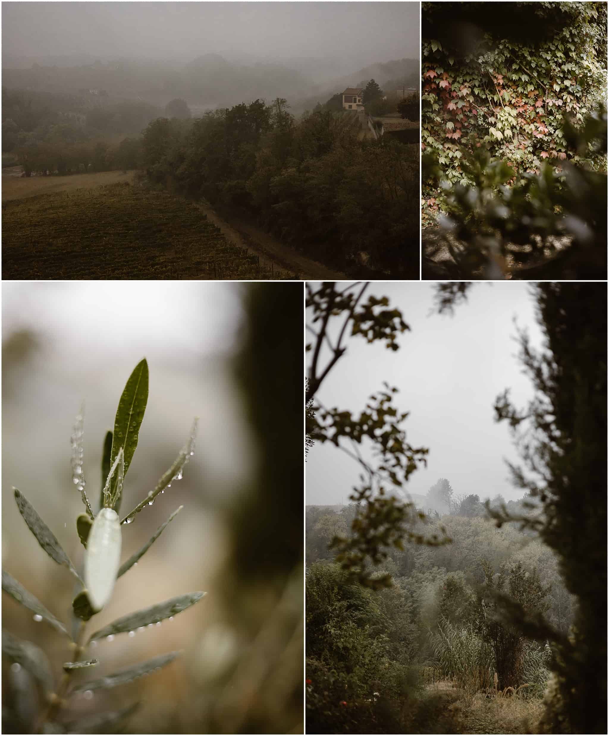 Rainy day landscapes in Langhe, Piedmont, by wedding photographers  Ludovica Lanzafami and Valerio Elia