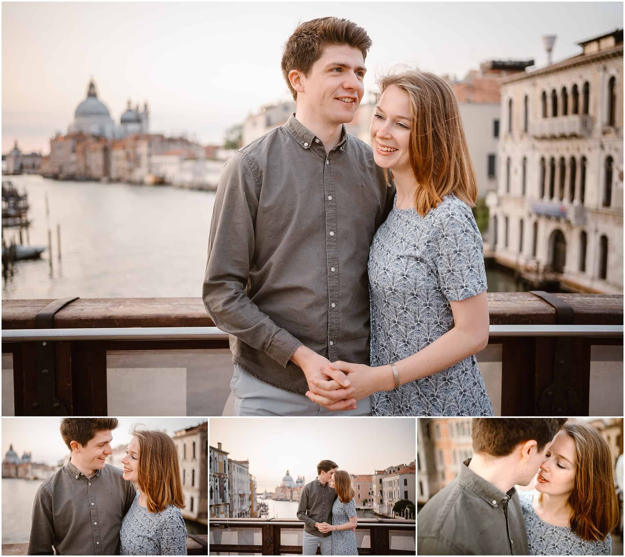 Engagement photo session ar sunrise in Venice