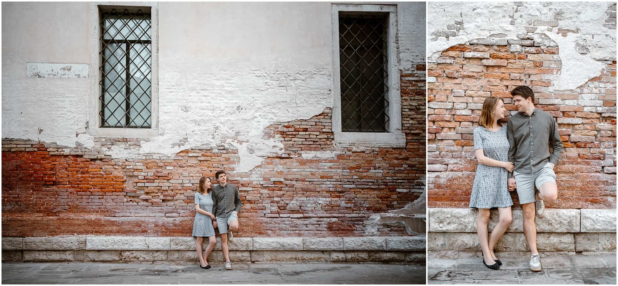 Engagement photo session in the alleys of Venice