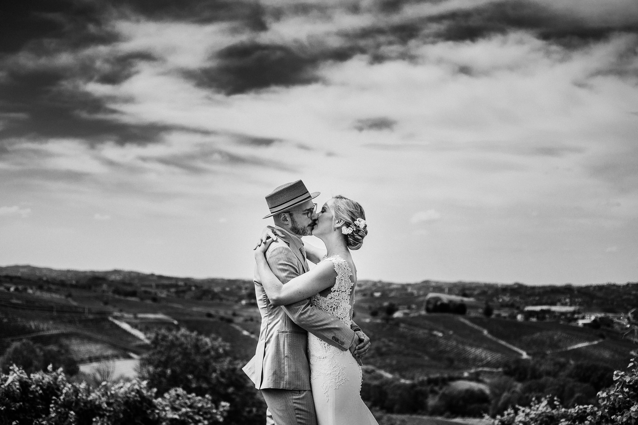 Bride and groom photographer by a professional wedding photographer in Italy, Piedmont