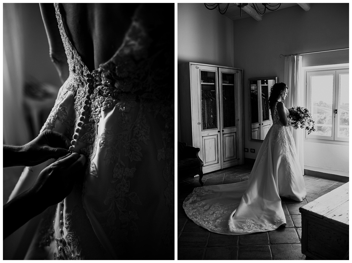 Bride in her wedding gown at her elopement in Piedmont